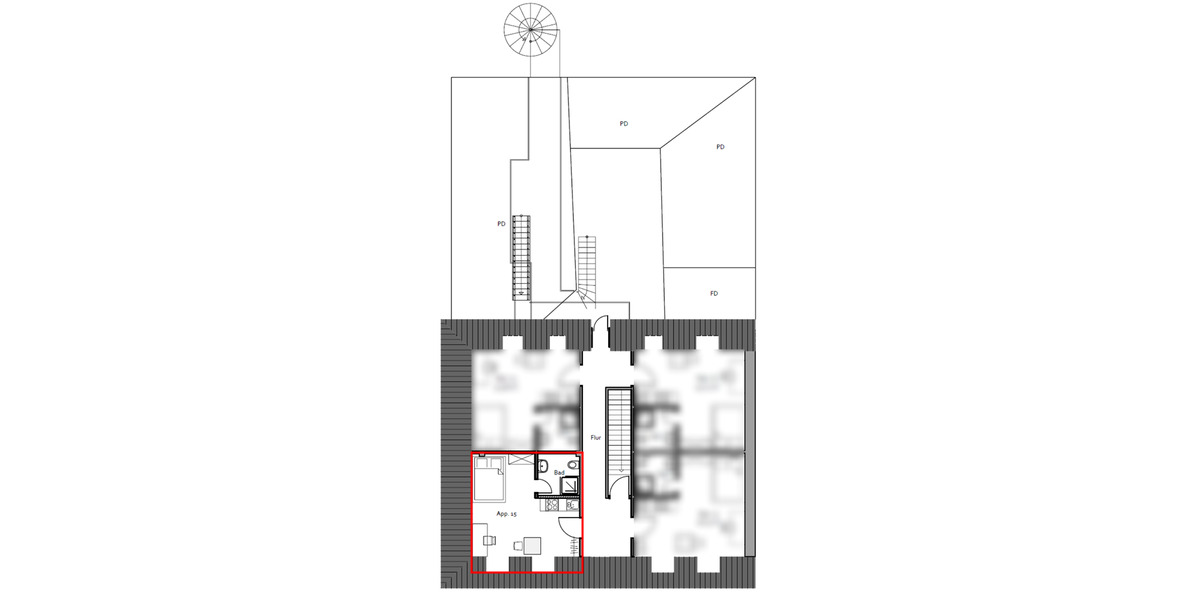Modernes vollmöbliertes Apartment in Detmold zu vermieten (App. 15) 1 zimmer