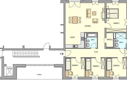 Wohnung Weinböhla - 5 Zimmer, 133 m&sup2;, 1.563&euro; | Angebot:24456650