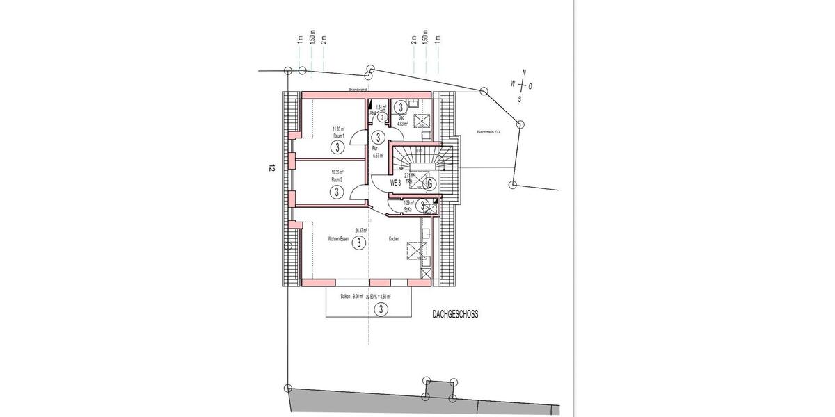 Dachgeschoßwohnung Wetzlar Dutenhofen - 3 Zimmer, 67 m&sup2;, 920&euro; | Angebot:26412904