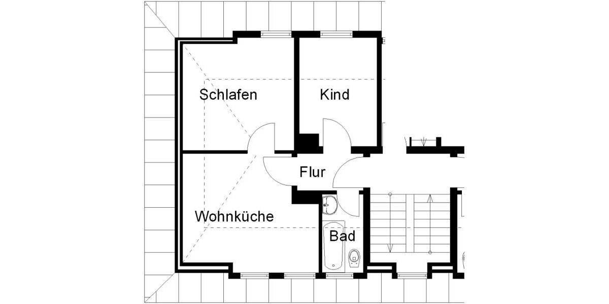 DG-Wohnung mit Einbauküche für Singles – 37,8 m², verfügbar ab Januar 2 zimmer