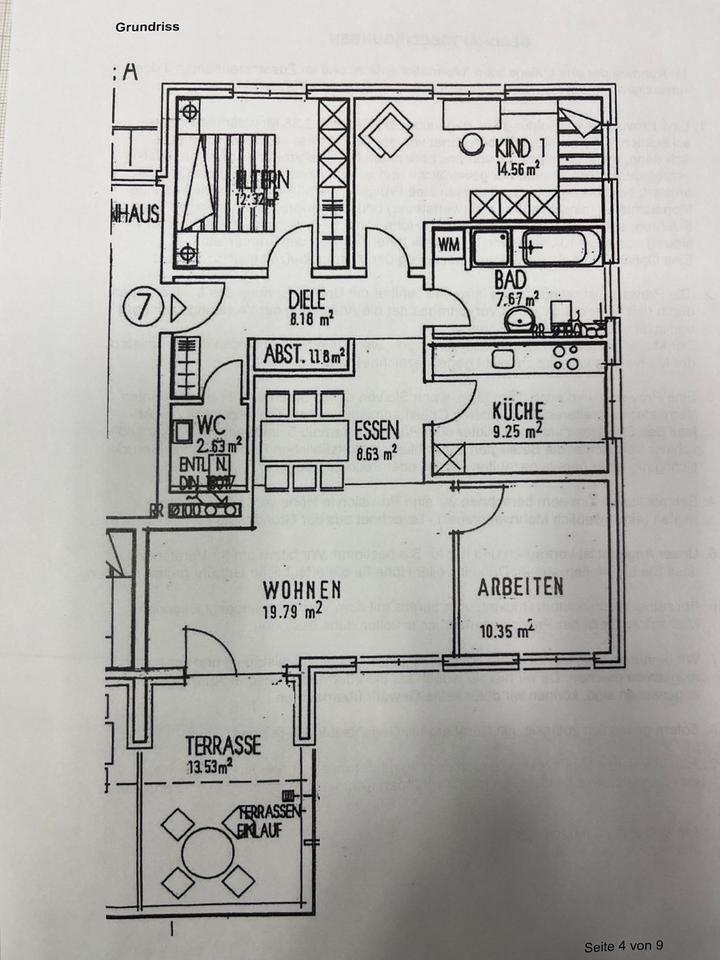 Exklusive 4 Zi-Whg mit Dachterrasse und Top Einbauküche Garage zimmer
