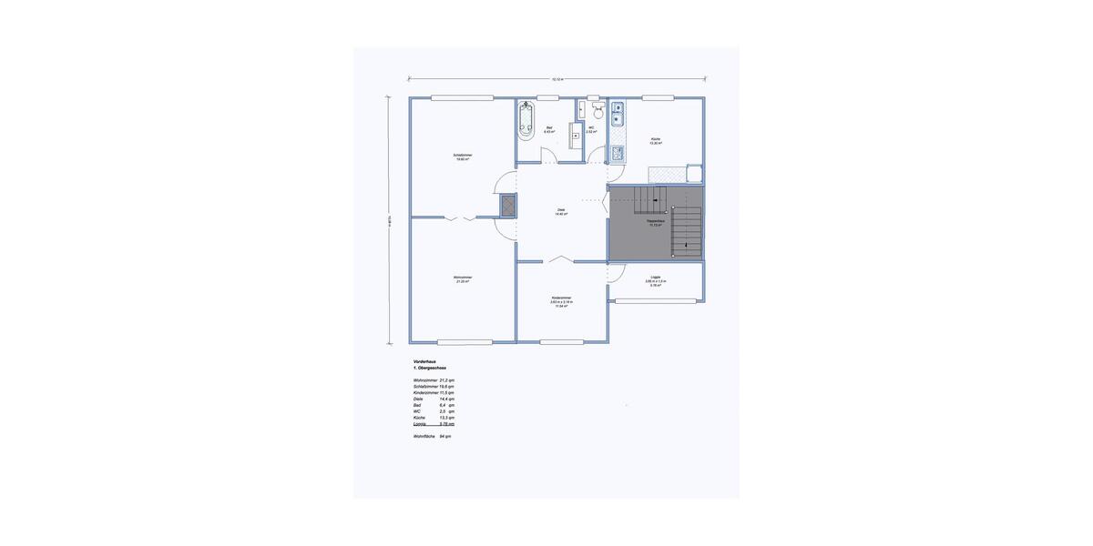 Etagenwohnung Rotenburg (Wümme) - 3.5 Zimmer, 94 m&sup2;, 850&euro; | Angebot:26442149