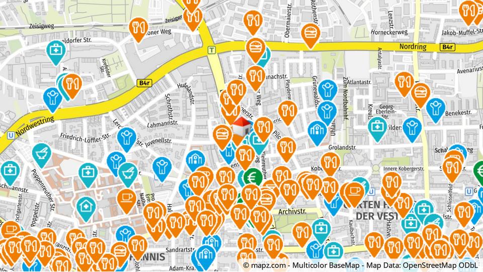 Dachgeschoßwohnung Nürnberg Gärten hinter der Veste - 3 Zimmer, 71 m&sup2;, 1.150&euro; | Angebot:25944106