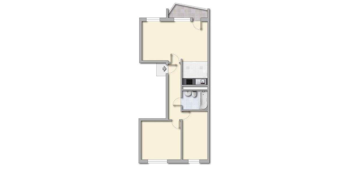 Etagenwohnung Ohrdruf - 3 Zimmer, 61 m&sup2;, 370&euro; | Angebot:25779229