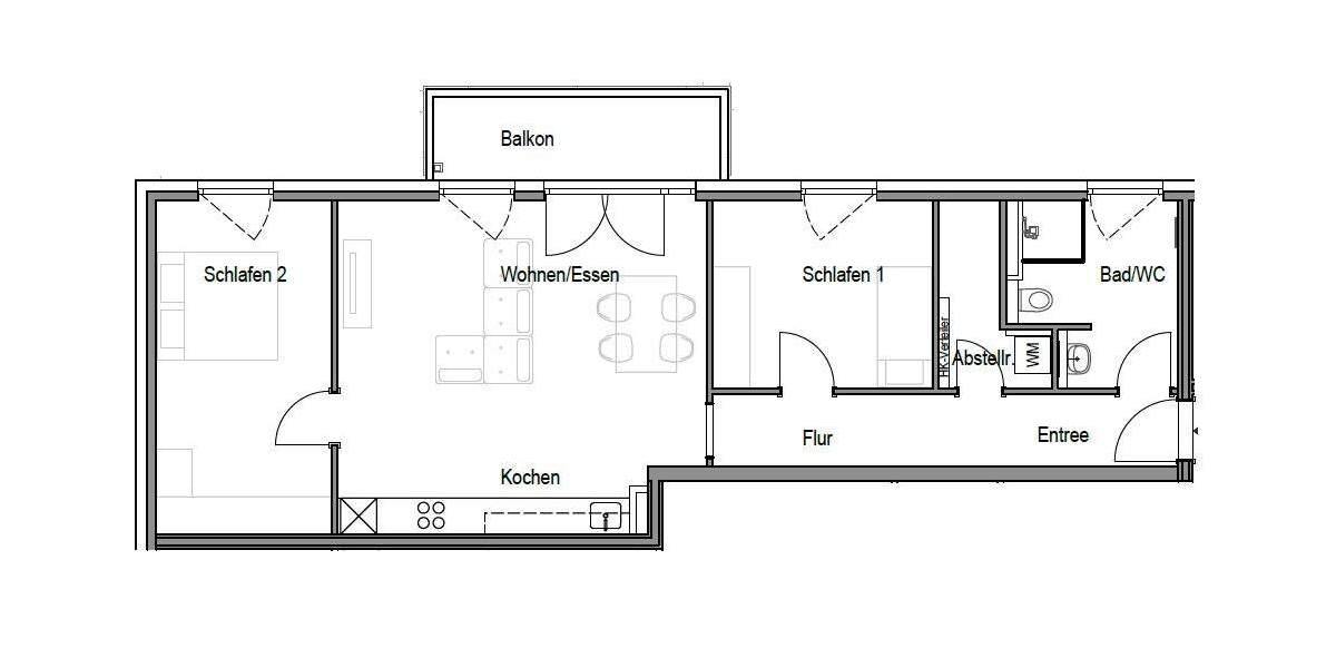 Etagenwohnung Stuttgart Untertürkheim - 3 Zimmer, 84 m&sup2;, 1.490&euro; | Angebot:23941553