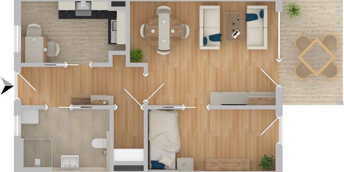Etagenwohnung Grafenau Frauenberg - 2 Zimmer, 58 m&sup2;, 580&euro; | Angebot:26798458
