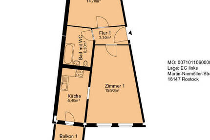 Wir renovieren für Sie 2- Zimmer Wohnung im Erdgeschoss