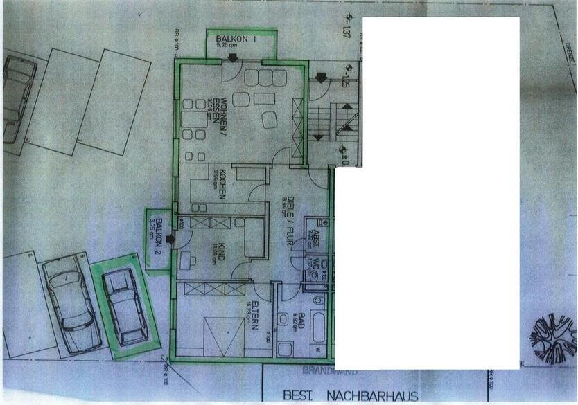 3 Zimmer, Küche, Bad, WC, Balkon, 100 qm zimmer