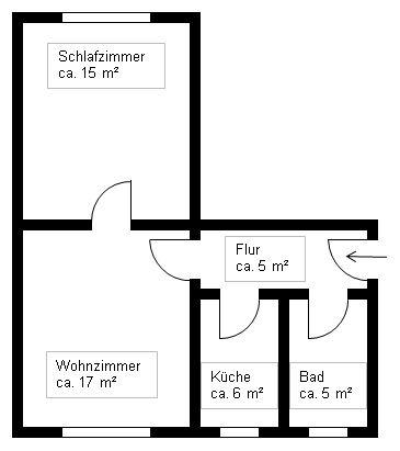 Etagenwohnung Krauschwitz i. d. O.L. - 2 Zimmer, 49 m&sup2;, 251&euro; | Angebot:26338018