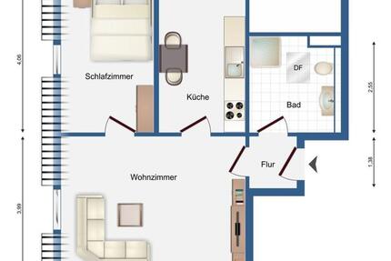 Mügeln. Neu! Möblierte 2 Zimmer Wohnung mit Einbauküche zu vermieten! 2 zimmer
