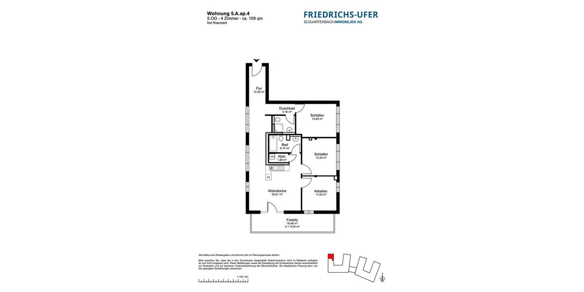Etagenwohnung Pinneberg - 4 Zimmer, 109 m&sup2;, 1.743&euro; | Angebot:24675874