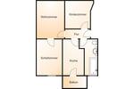 Etagenwohnung Reichenbach im Vogtland Obermylau - 3 Zimmer, 61 m&sup2;, 349&euro; | Angebot:25879864