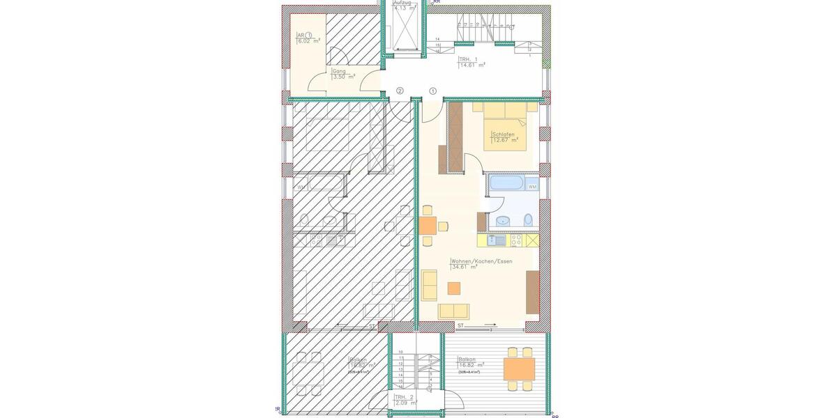 Etagenwohnung Simbach - 2 Zimmer, 63 m&sup2;, 550&euro; | Angebot:26480050
