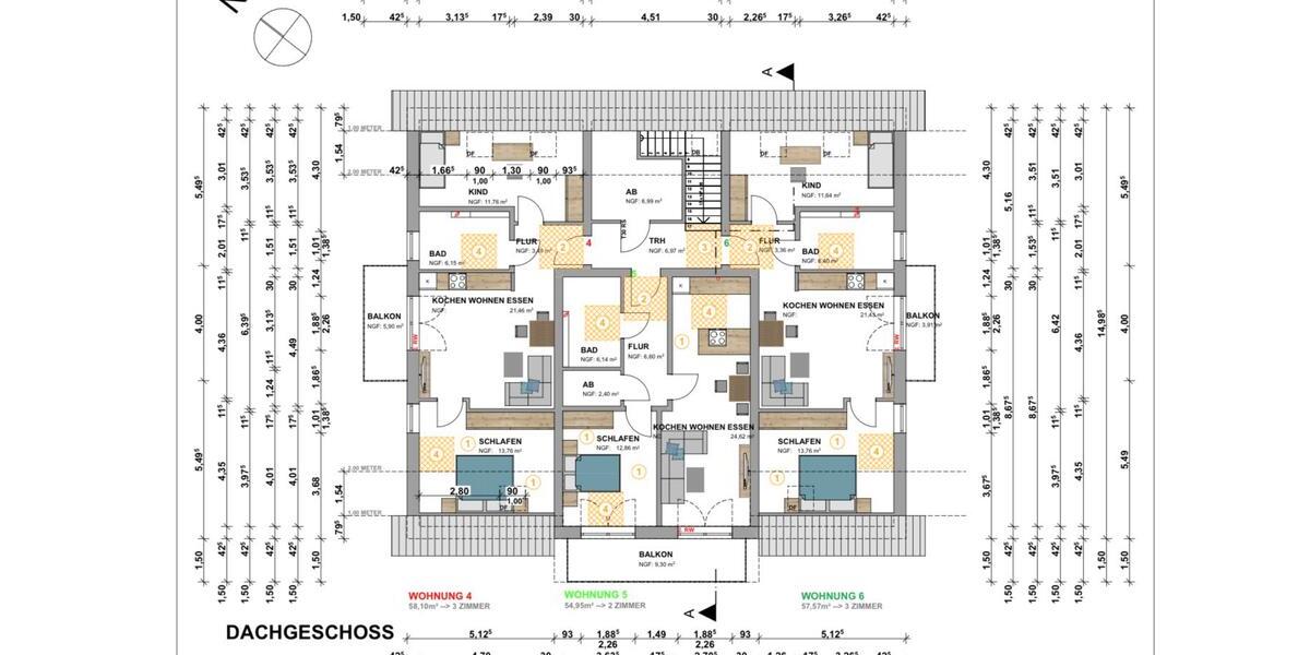 Etagenwohnung Bad Lippspringe - 1 Zimmer, 51 m&sup2;, 927&euro; | Angebot:26026045