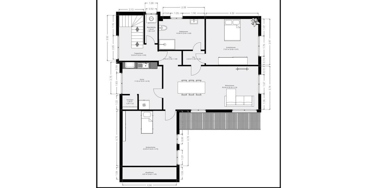 Etagenwohnung Dornburg - 3 Zimmer, 100 m&sup2;, 900&euro; | Angebot:26373461
