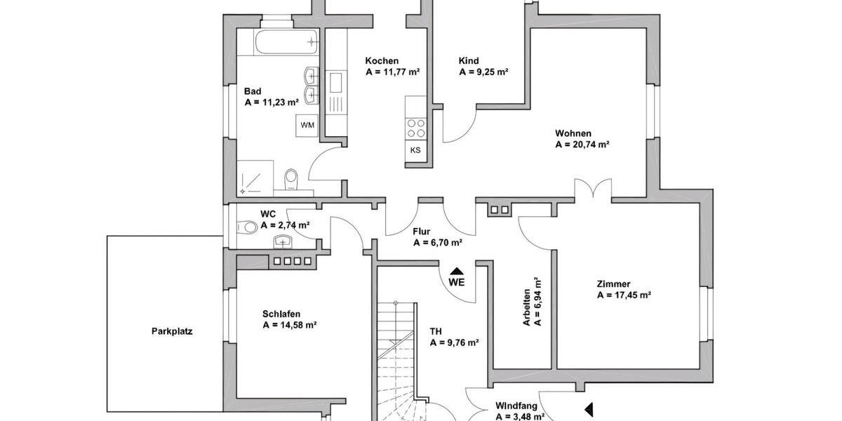 Erdgeschoßwohnung Jena - 4.5 Zimmer, 110 m&sup2;, 1.250&euro; | Angebot:25103950