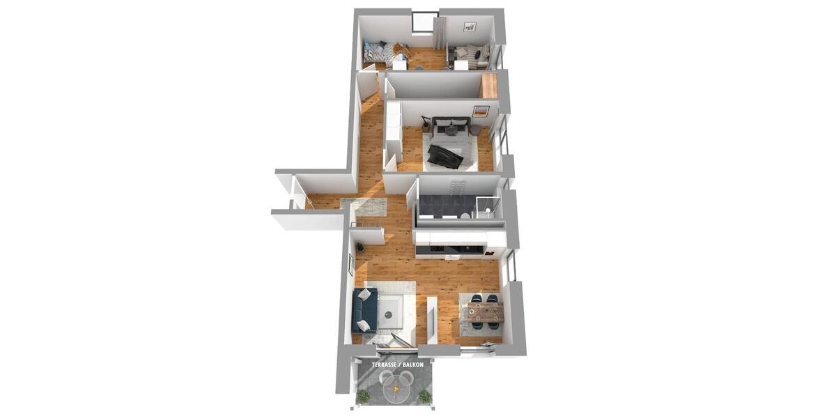 Erdgeschoßwohnung Cuxhaven - 2 Zimmer, 86 m&sup2;, 669&euro; | Angebot:26181042