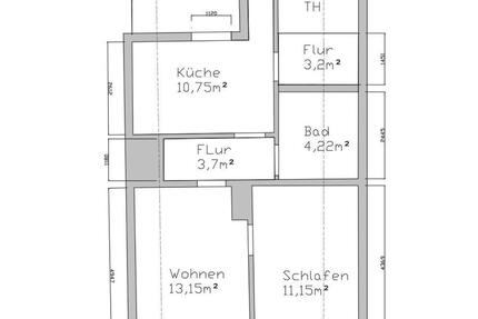 46 m² Dachgeschoßwohnung, 2 ZKB, Warburg Kernstadt