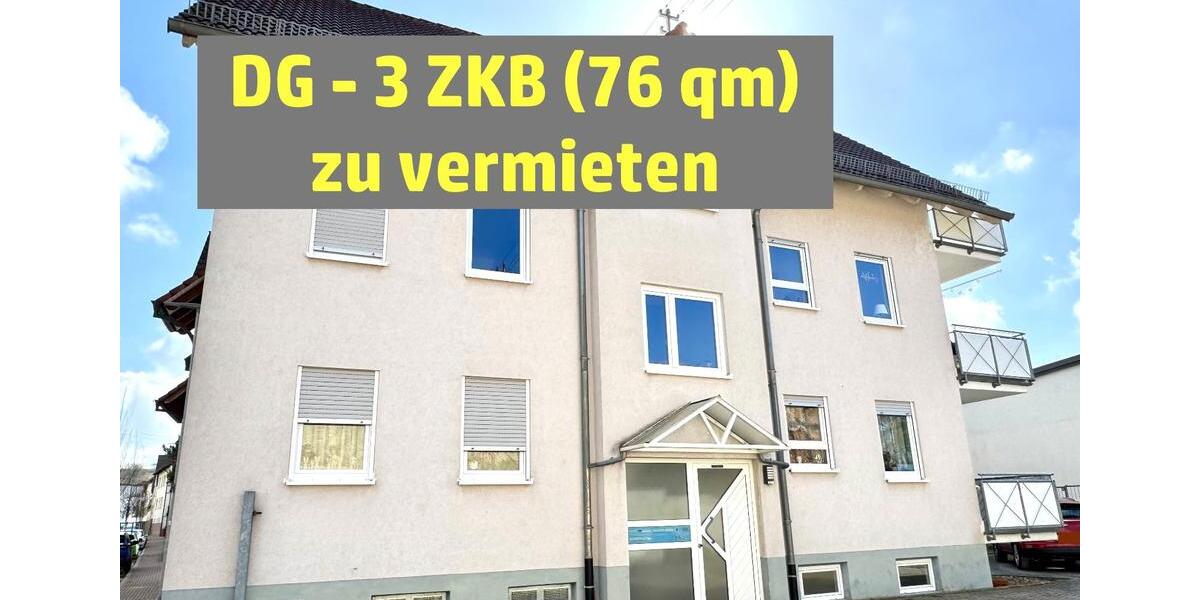 Dachgeschoßwohnung Östringen - 3 Zimmer, 76 m&sup2;, 850&euro; | Angebot:25942952