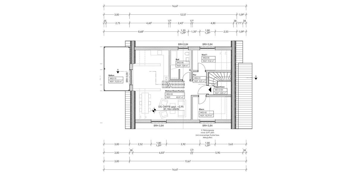 Etagenwohnung Herford Falkendiek - 5 Zimmer, 102 m&sup2;, 1.250&euro; | Angebot:25874316