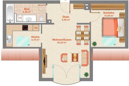 Wohnung zu vermieten 2 zimmer