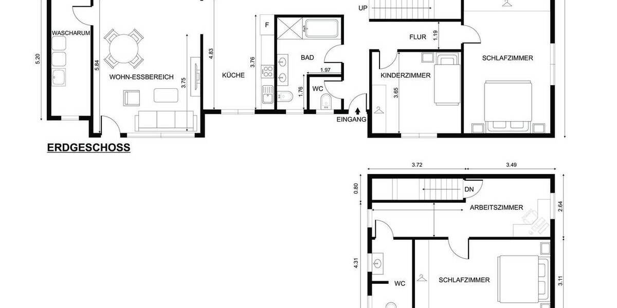 Doppelhaushälfte Mannheim Gartenstadt - 6 Zimmer, 152 m&sup2;, 1.885&euro; | Angebot:26092845