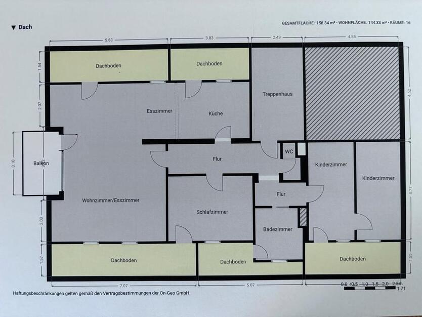 4,5 Zimmer Dachgeschoss- Wohnung