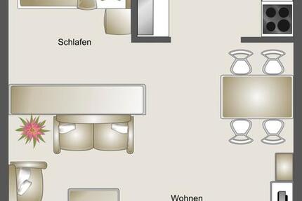 Wohnung Solingen Ohligs - 1 Zimmer, 42 m&sup2;, 425&euro; | Angebot:26476706