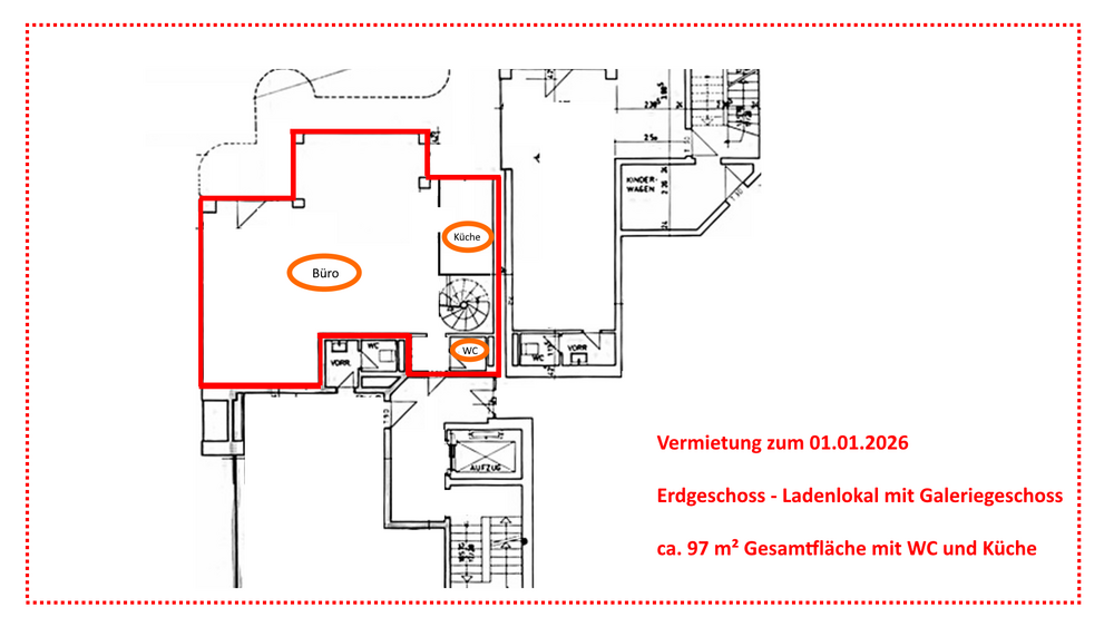Büro in Herten 700 € 97 m² zimmer