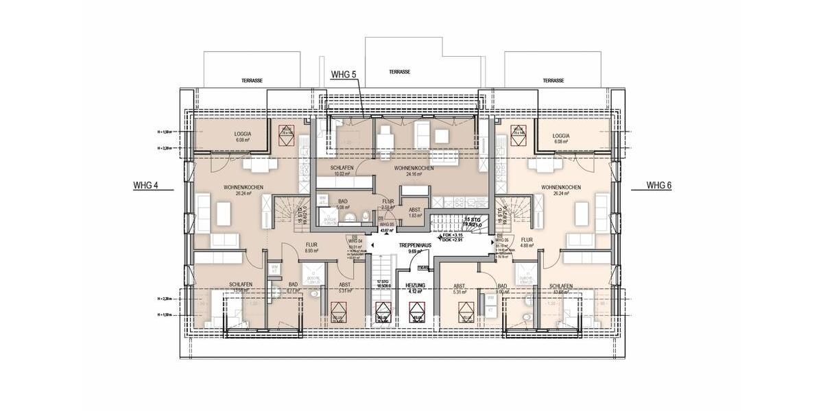 Dachgeschoßwohnung Fintel - 2 Zimmer, 84 m&sup2;, 1.087&euro; | Angebot:25367947