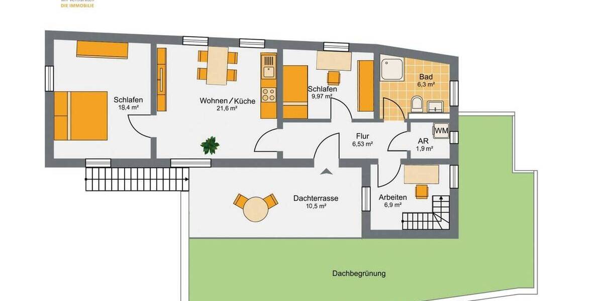 Zimmer Regensburg Innenstadt - 4 Zimmer, 99 m&sup2;, 1.700&euro; | Angebot:25968792