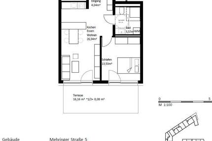 Wohnung Burghausen - 2 Zimmer, 59 m&sup2;, 900&euro; | Angebot:26568625