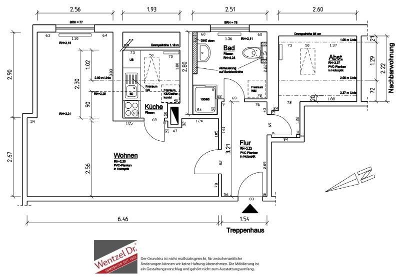 Dachgeschoßwohnung Hamburg Borgfelde - 1.5 Zimmer, 42 m&sup2;, 627&euro; | Angebot:25977020