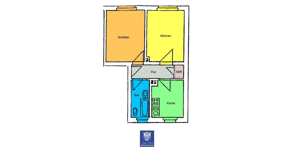 Etagenwohnung Großharthau - 2 Zimmer, 51 m&sup2;, 357&euro; | Angebot:26538575