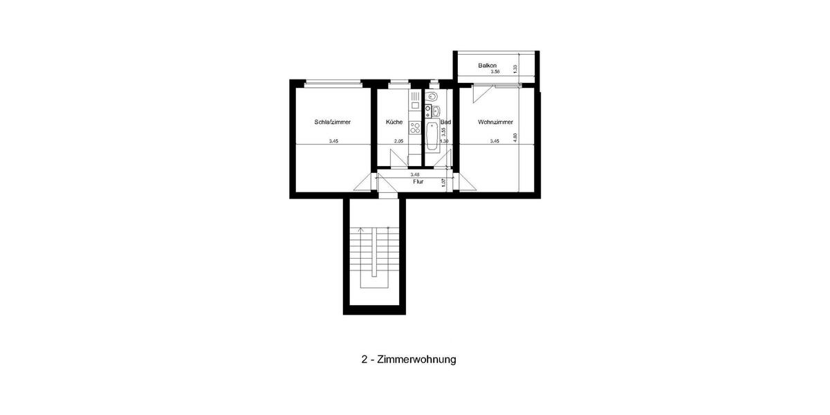 Etagenwohnung Mölln - 2 Zimmer, 52 m&sup2;, 317&euro; | Angebot:24577317