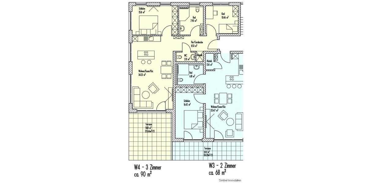 Erdgeschoßwohnung Rothenburg ob der Tauber - 3 Zimmer, 90 m&sup2;, 910&euro; | Angebot:25922183