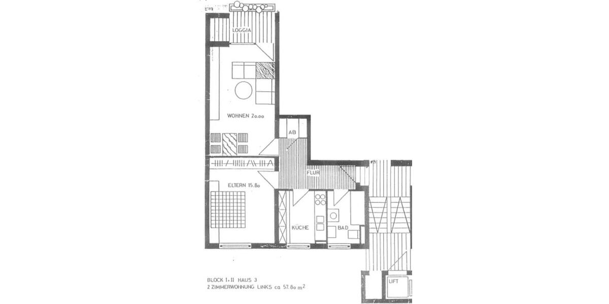 Etagenwohnung Bad Aibling - 2 Zimmer, 58 m&sup2;, 1.150&euro; | Angebot:25881497
