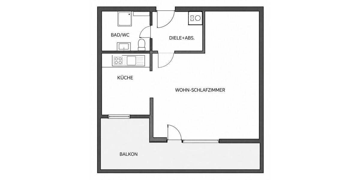 Etagenwohnung Siegsdorf - 1 Zimmer, 39 m&sup2;, 530&euro; | Angebot:26534475