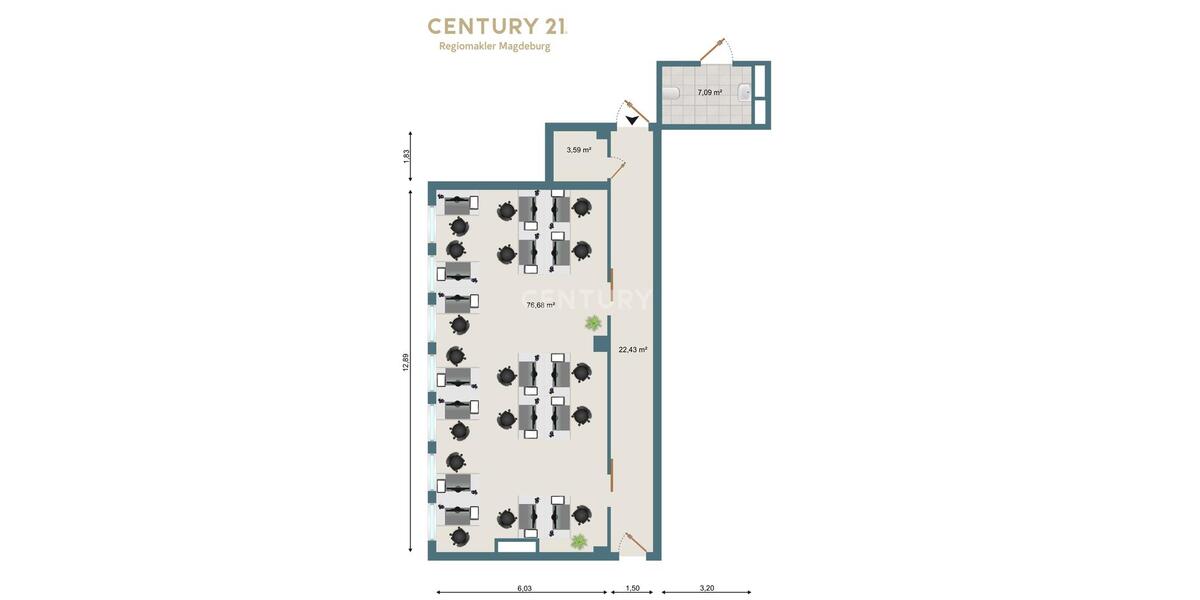 Gewerbeobjekt Magdeburg Nordwest - 1.090&euro; | Angebot:23537174