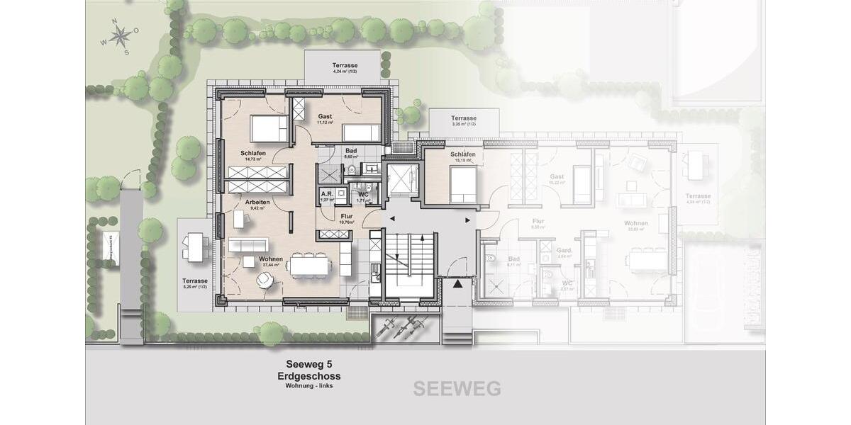 Erdgeschoßwohnung Ibbenbüren - 3 Zimmer, 92 m&sup2;, 1.398&euro; | Angebot:26237066