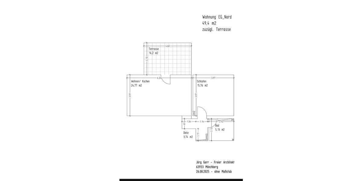 Terrassenwohnung Elsenfeld - 2 Zimmer, 50 m&sup2;, 690&euro; | Angebot:26384064