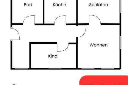 Wohnung Querfurt - 3 Zimmer, 80 m&sup2;, 350&euro; | Angebot:25125676