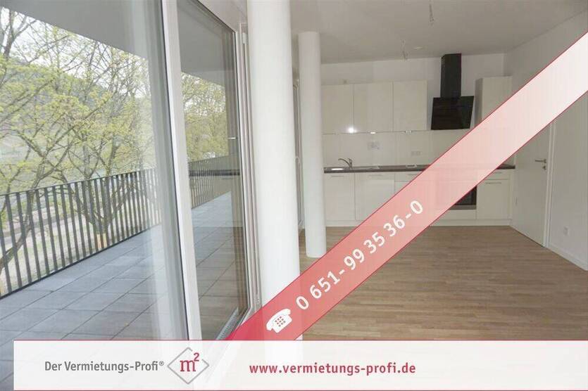Barrierefreie TraumWohnung mit Moselblick im 2.OG- Helle, moderne 2 ZKB Wohnung mit großem Balkon und Tiefgaragenstellplatz in bester Lage!