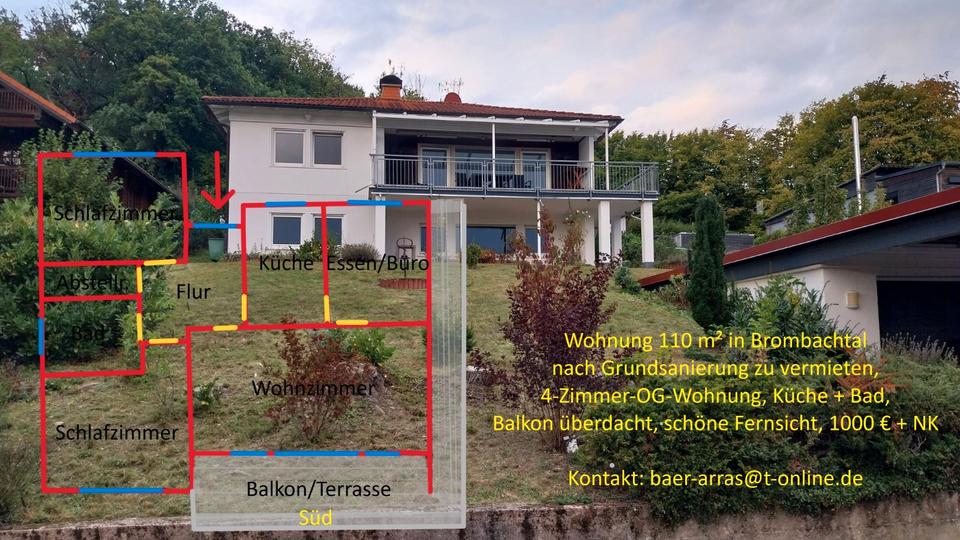 Erdgeschoßwohnung Brombachtal - 1 Zimmer, 110 m&sup2;, 950&euro; | Angebot:26219991