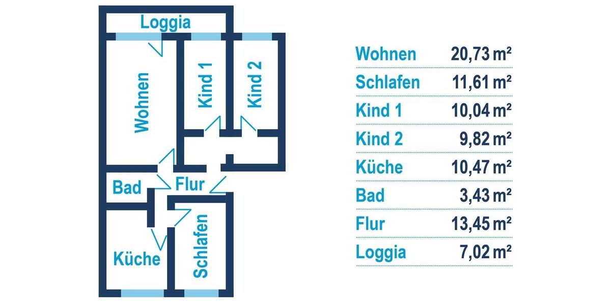 DIY 4-Raum-Wohnung - kautionsfrei 4 zimmer