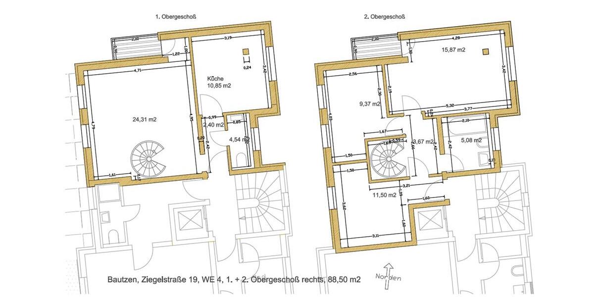 Etagenwohnung Bautzen - 4 Zimmer, 88 m&sup2;, 530&euro; | Angebot:25220588
