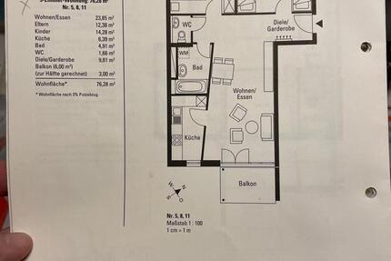 Wohnung Freiburg im Breisgau Lehen - 3 Zimmer, 76 m&sup2;, 1.350&euro; | Angebot:26699892