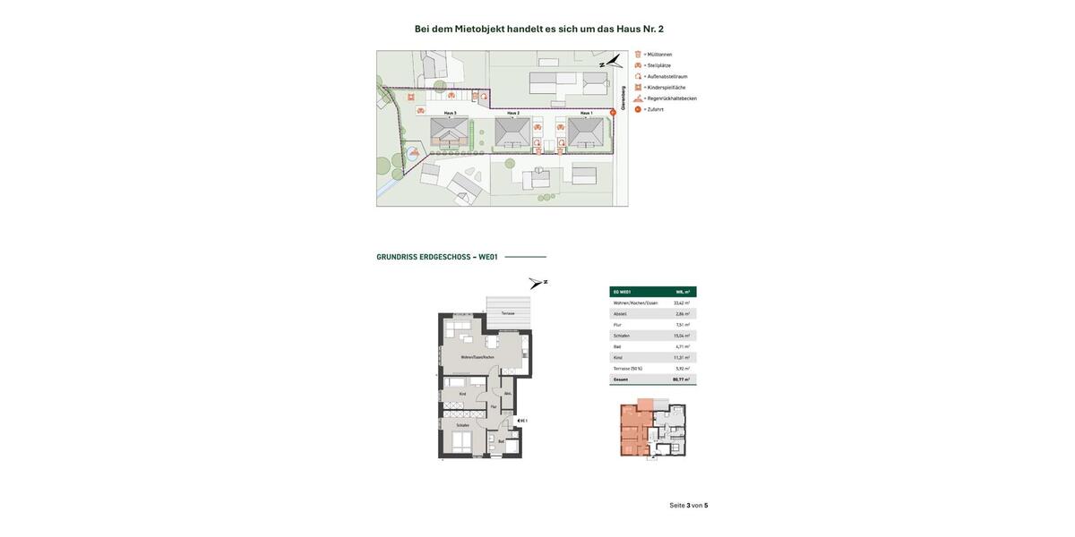 Erdgeschoßwohnung Fredenbeck - 3 Zimmer, 80 m&sup2;, 975&euro; | Angebot:24469349