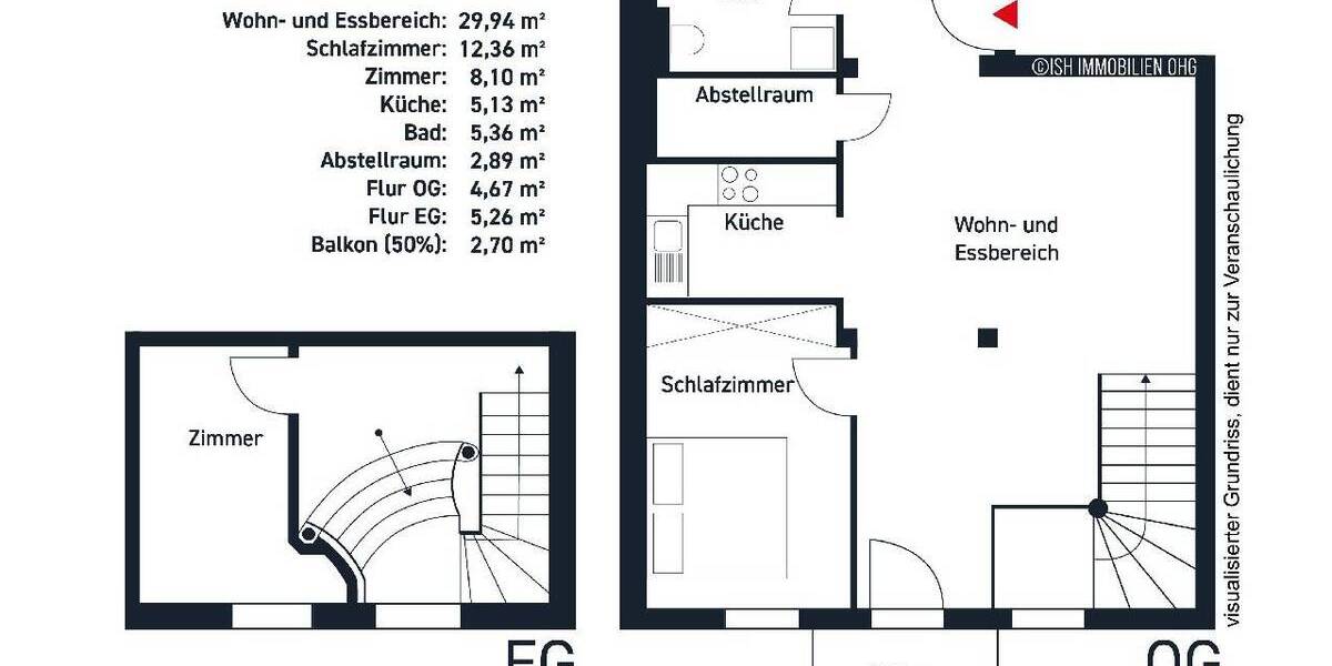 Etagenwohnung Stade - 2 Zimmer, 77 m&sup2;, 885&euro; | Angebot:26570578