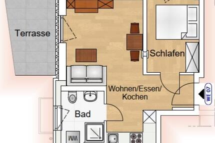 Wohnung Nittenau - 2 Zimmer, 41 m&sup2;, 510&euro; | Angebot:25086740